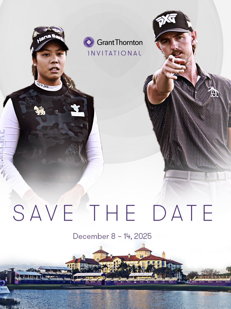 Save the Date for this year's Grant Thornton Invitational. Tickets will go on sale Friday, June 27!​
#GrantThorntonInv #PGATOUR #LPGA