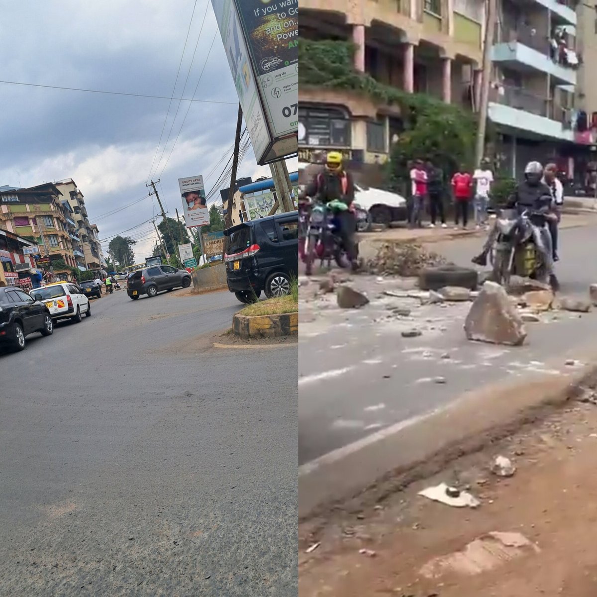 Tension around Thome and Roysambu following a murder last night; allegedly that the son of a senior government official is involved.