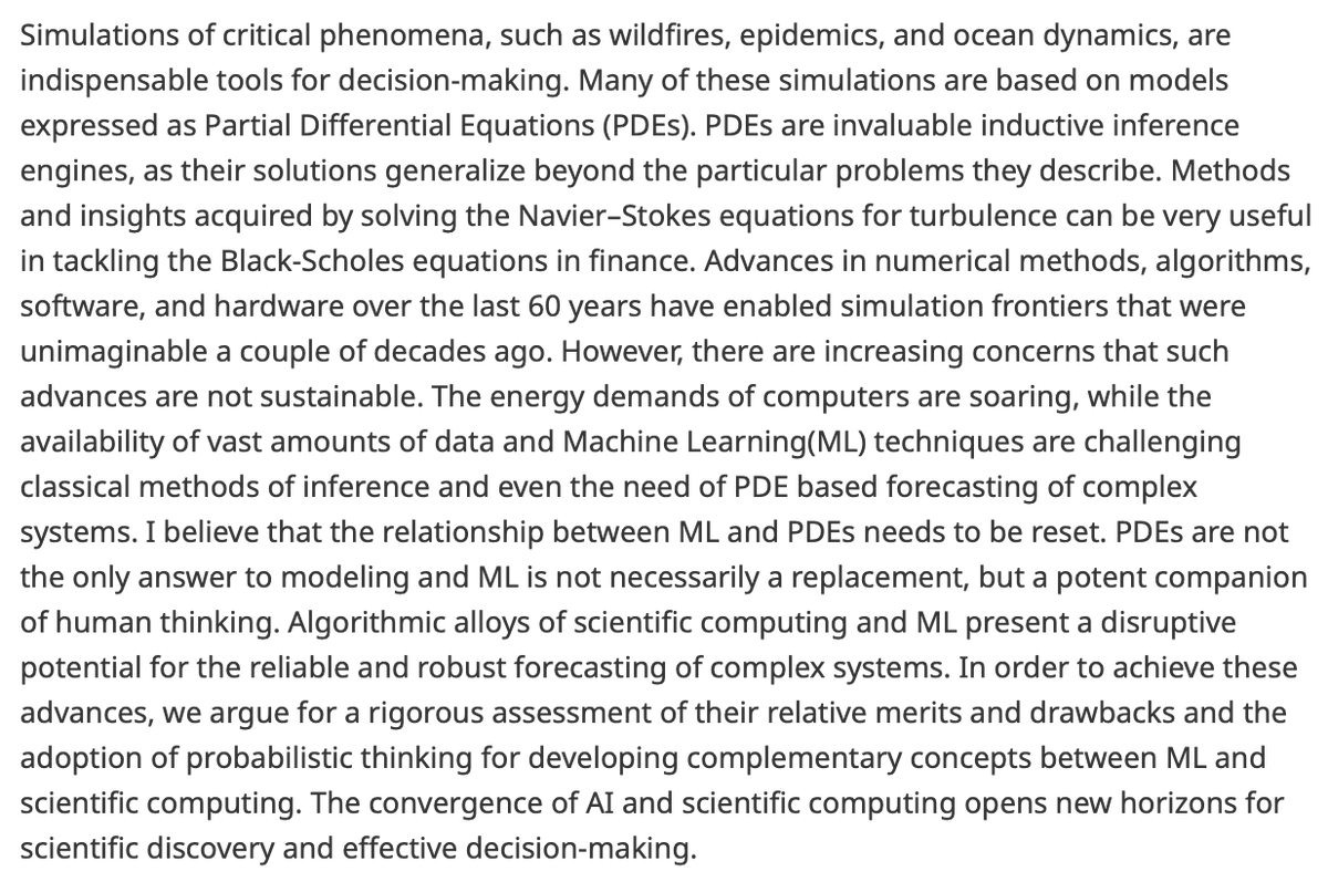 DCE_Journal's tweet image. New Position Paper published!
Machine learning and partial differential equations: benchmark, simplify, and discover
👉 bit.ly/45qvuI1
By Petros Koumoutsakos (@hseas, @Harvard)
#MachineLearning #AI #GenerativeAI #PDEs