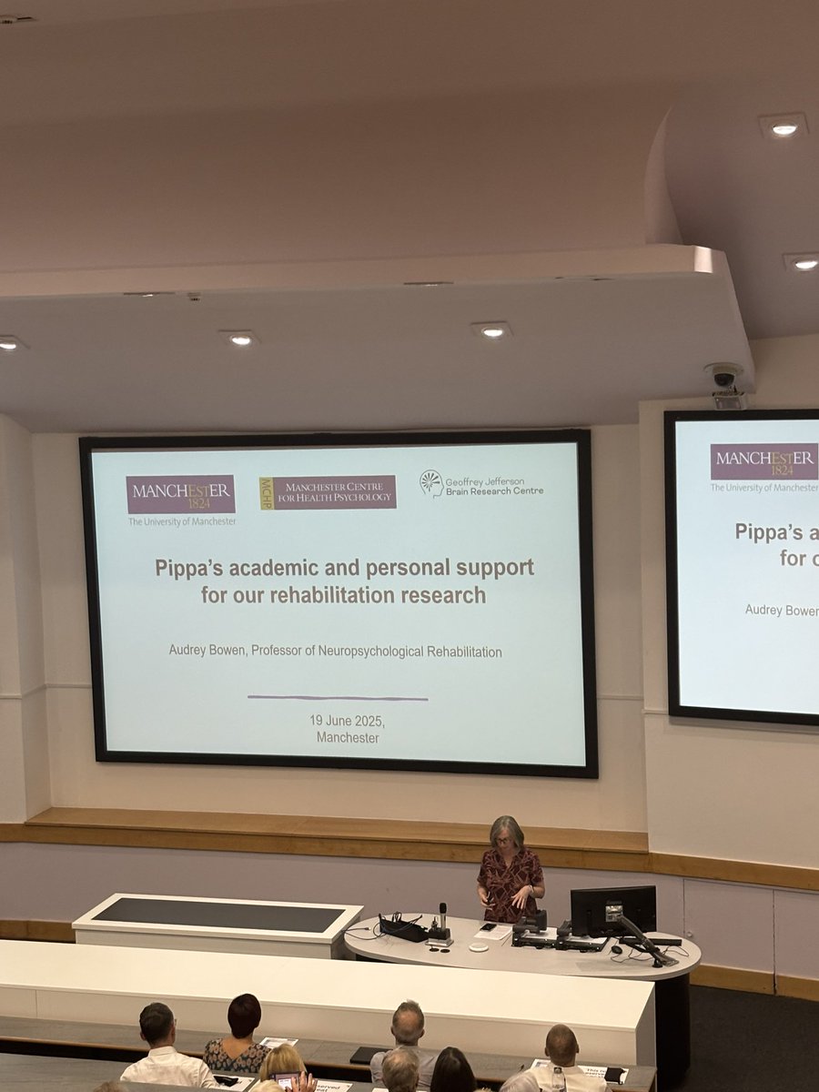 GJBrainResearch's tweet image. This afternoon we’re holding the Professor Pippa Tyrrell Stroke Symposium at @OfficialUoM — recognising her remarkable contributions to stroke care, research, and life after stroke.