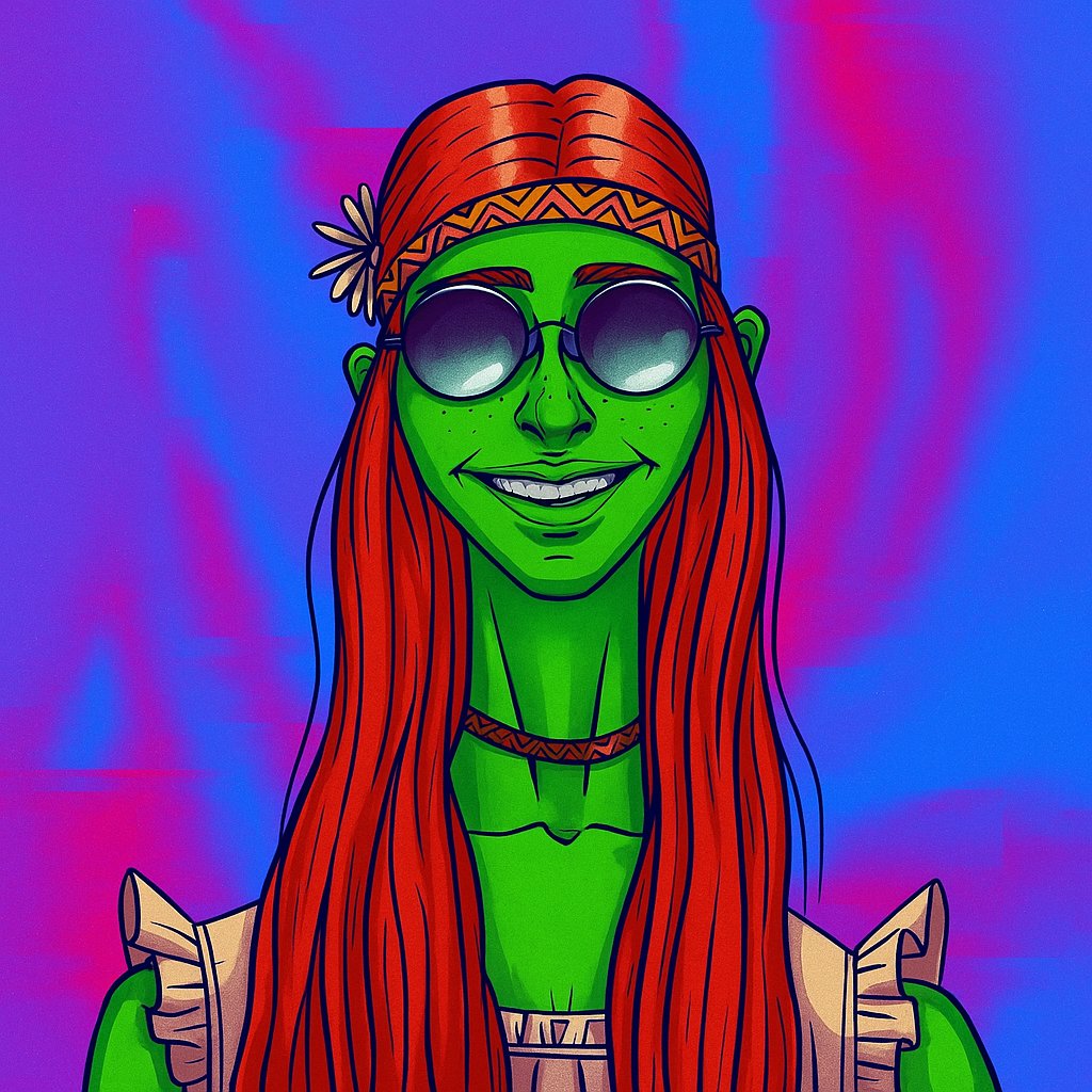 ElSalzi's tweet image. Meet Samantha Sol in her next evolution — bold, radiant, and totally untamed. With green skin and fiery red hair, she’s not just vibing with the universe — she is the vibe. 🌈🔥
#samanthasol #classof2082   @TheBlockBookapp