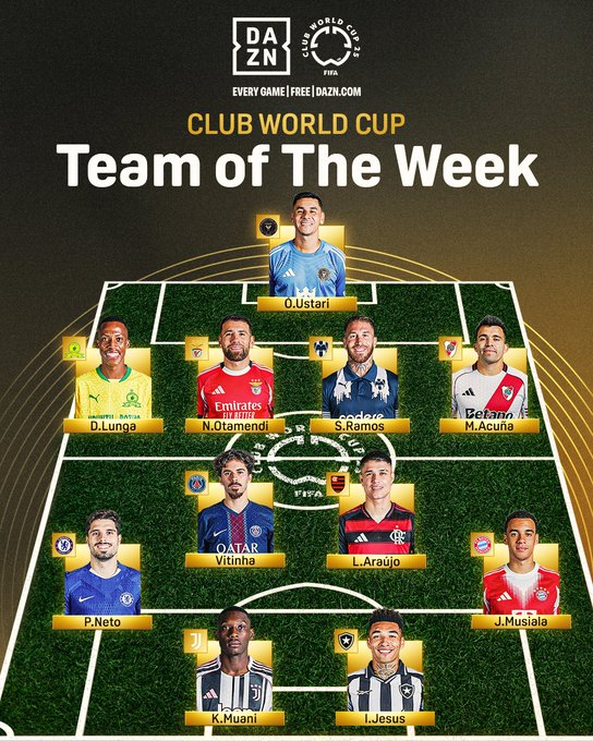 mariofgarciajr's tweet photo. Sergio Ramos fue elegido al 11 ideal de @DAZNFootball tras la jornada 1 del Mundial de Clubes. A sus 39 años, el capitán de @Rayados sigue demostrando calidad y jerarquía. Muchos lo daban por retirado y ahora lo ven brillar, humillados y callados. https://t.co/eEK3ISyyoN