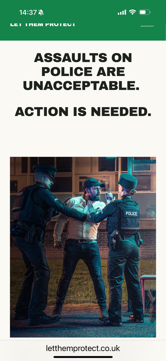 Our Chair joined the Justice Minister, Police Federation Chair, Chief Constable &amp; Justice Ctte Chair to pledge support for ‘Let Them Protect’. A collective message was sent that attacks &amp; assaults on police officers are unacceptable. Read more here: letthemprotect.co.uk