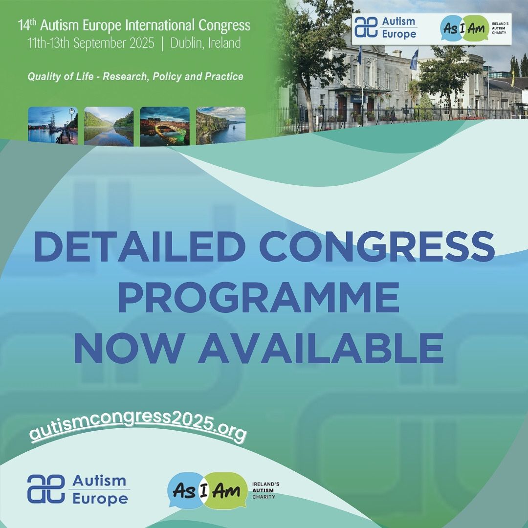 AutismEurope's tweet image. 📣The scientific programme for the #AECongress2025 is now available on our website!
It features world-renewed experts, groundbreaking research, sessions on improving physical and mental health, and many more!
Browse the full programme and register:
👉 autismcongress2025.org