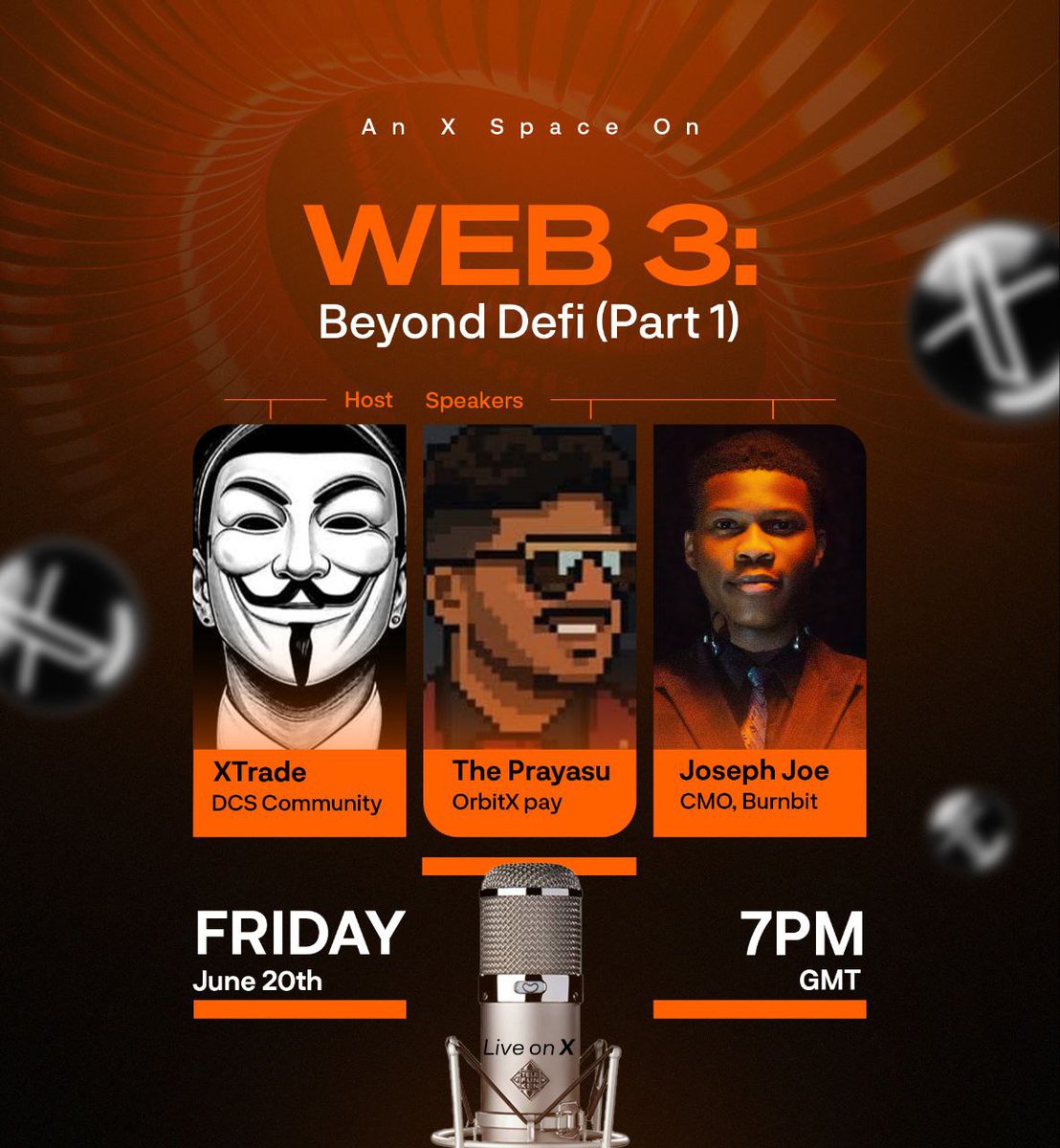 BurnBitArena's tweet photo. Think Web3 is just about DeFi? Think again!

The Burnbit community invites you to 
Web3: Beyond DeFi Part 1 AMA! 
future Discover the incredible applications, innovations, and opportunities outside of decentralized finance. This is just the beginning!

🗓️ Tomorrow, Friday, June 20th
⏰ 7 PM WAT
🔗https://t.co/4tIXMo3myX

Set your reminders! Let's build the future, together.