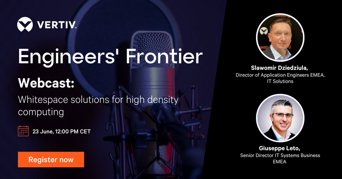 VertivEMEA's tweet image. Discover how to turn high-density complexity into opportunity in our Engineers’ Frontier webinar: Whitespace Solutions for High-Density Computing.

💡 Save your seat and be part of the conversation: ms.spr.ly/6017SvDAv

#HighDensityComputing #AIInfrastructure #TechWebinar
