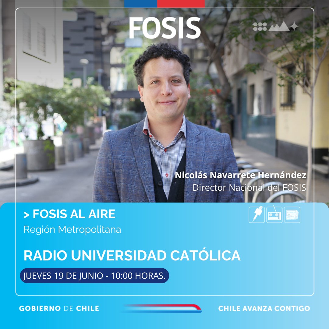 Esta mañana el director nacional del FOSIS conversa en radio Universidad Católica sobre el programa de acompañamiento tributario 'Emprendo Contigo', que implementa la Dedecon.