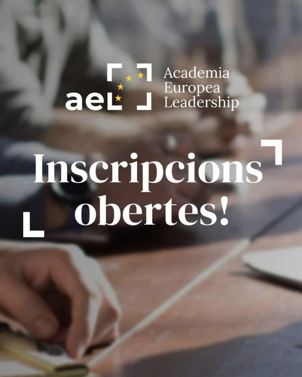 Vols formar part d’una nova generació de #lideratge europeu?
📣 Les inscripcions al Programa de Lideratge de l’Academia Europea Leadership ja estan OBERTES! aeleadership.eu/ca/inscripcion…
🚀 16 sessions amb experts i joves compromesos.
🗓️ D’octubre a juny | Divendres matí
📍 Barcelona