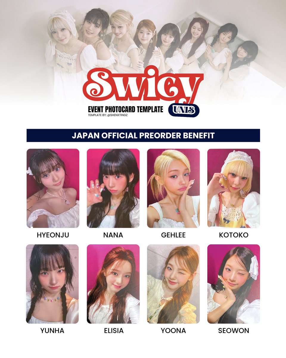 UNIS ナナ　チェキ swicy_unis_template | [SWICY] UNIS Event Photocard Template List