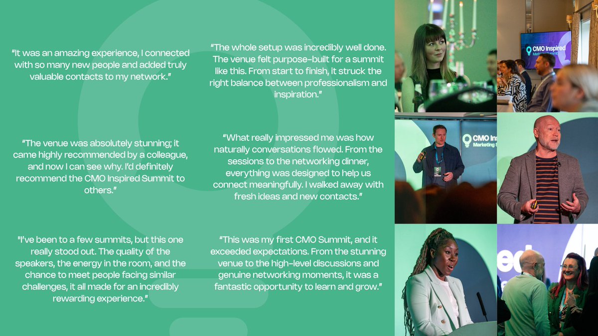 Huge thanks to everyone who’s joined and shared feedback from our recent CMO Inspired Summits. It’s the real connections and conversations that make these events special. Next summit: September in Manchester. Hope to see you there! 

Secure your seat 
 inspiredbusinessmedia.com/summit/cmo-ins…