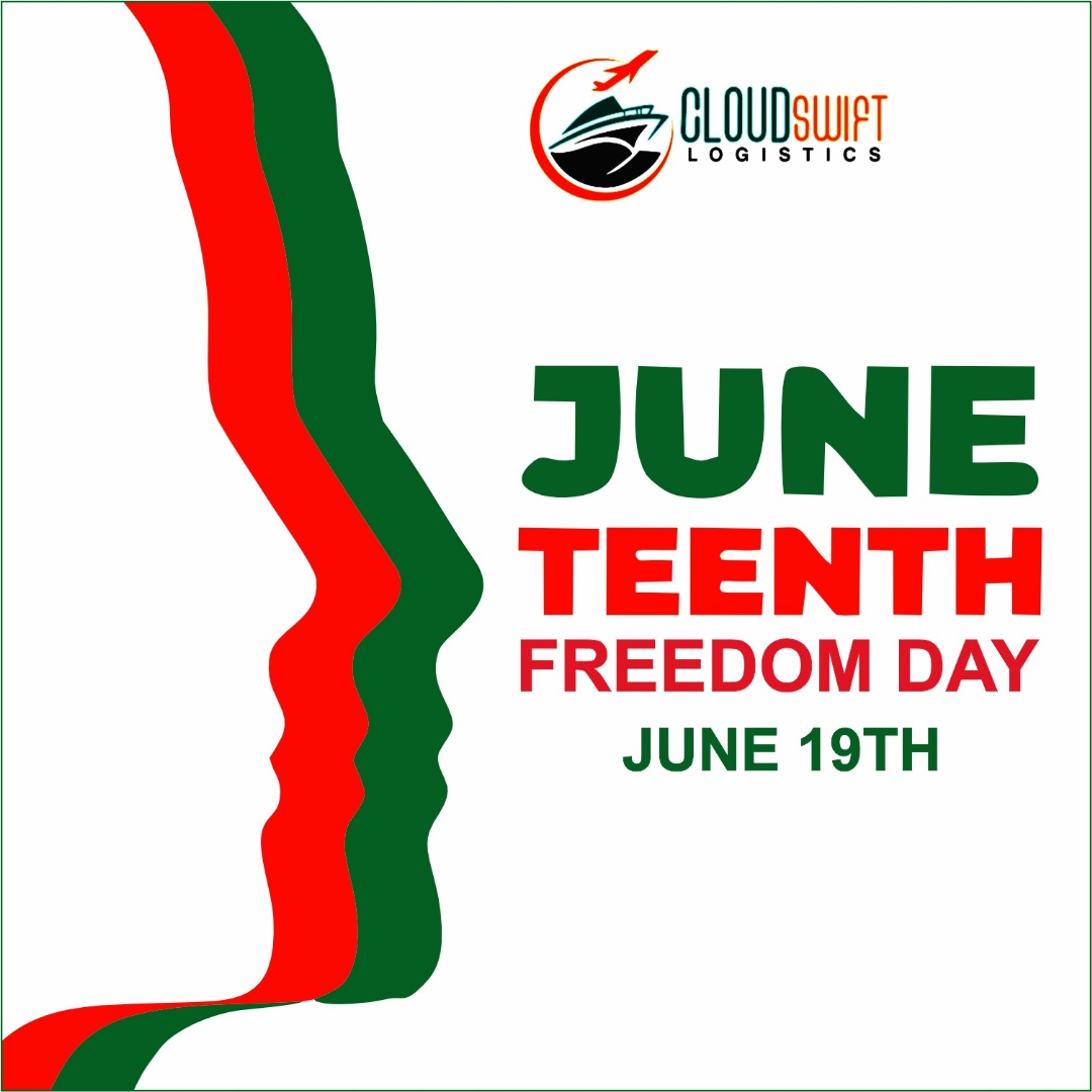 Cloudswiftlogs's tweet image. We move goods across borders—but Juneteenth reminds us that true movement is the journey from bondage to freedom.🛣️✊🏾 #FreedomInMotion

Email us at: cloudswiftlogistics@gmail.com
Follow us on social media platforms

#cloudswiftlogistics #cloudswiftlogs #Juneteenth #Juneteenth2025
