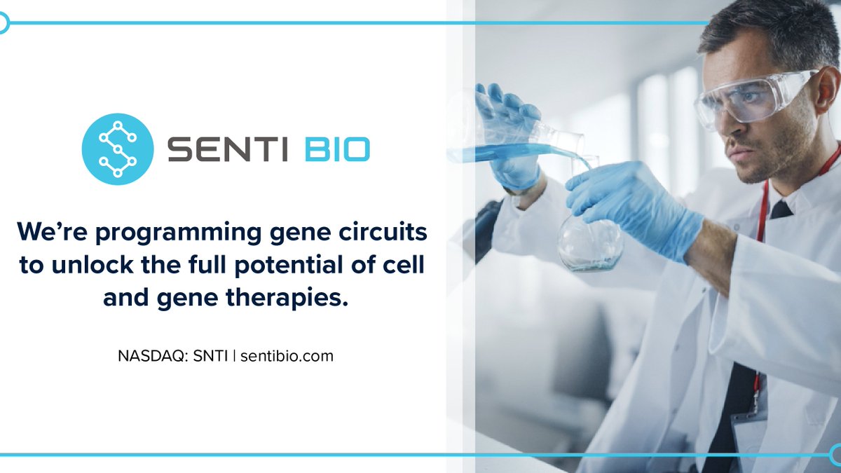 Senti Biosciences (@sentibio) on Twitter photo At $SNTI, we’re programming gene circuits to unlock the full potential of cell and gene therapies.
#CellTherapy #CARNK #AcuteMyeloidLeukemia #AML At $SNTI, we’re programming gene circuits to unlock the full potential of cell and gene therapies.
#CellTherapy #CARNK #AcuteMyeloidLeukemia #AML