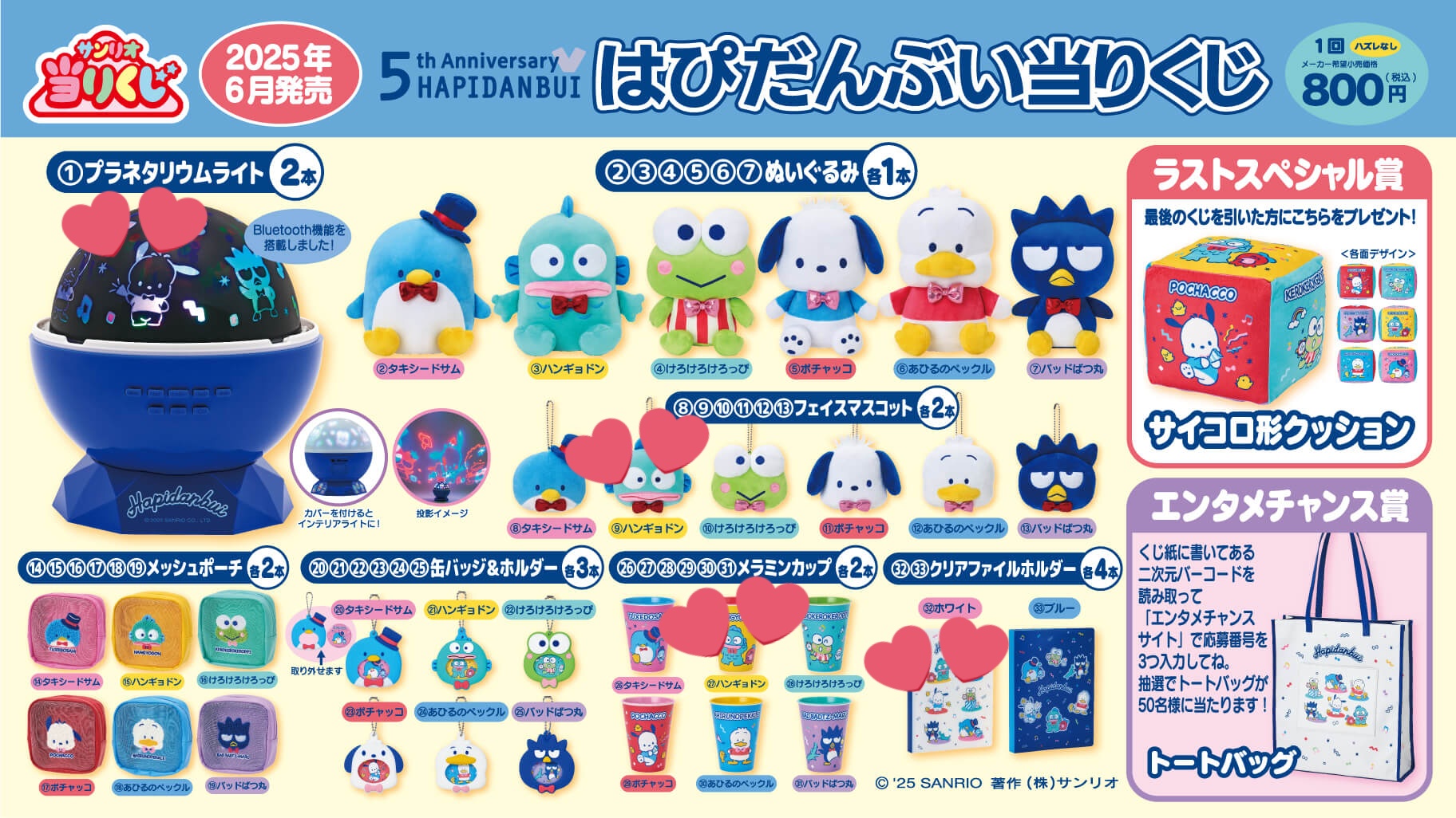 はぴだんぶい 一番くじ タキシードサム メラミンカップ クリア