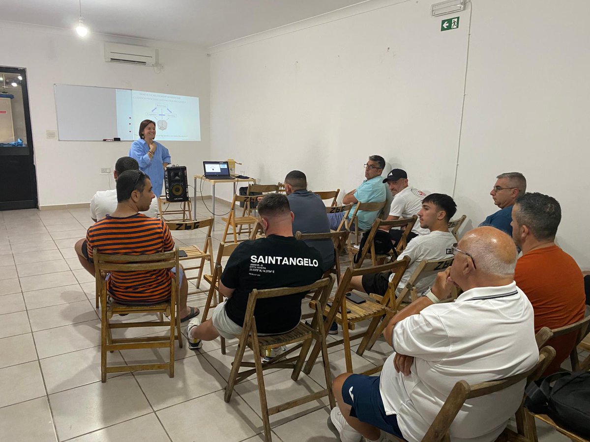 akirE_aelaG's tweet image. Managing emotions under pressure isn’t just important for exams or in everyday life—it’s just as crucial when the scoreline’s tight. Delivered training to the Żebbuġ Rangers Football Club (Malta) coaches to develop not just skills, but also emotion regulation on the pitch.
