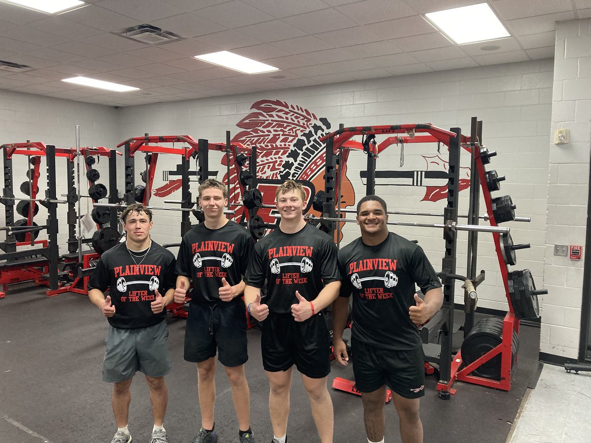 Plainview Football Lifters of the Week! We appreciate these guys coming in to work each and every day!