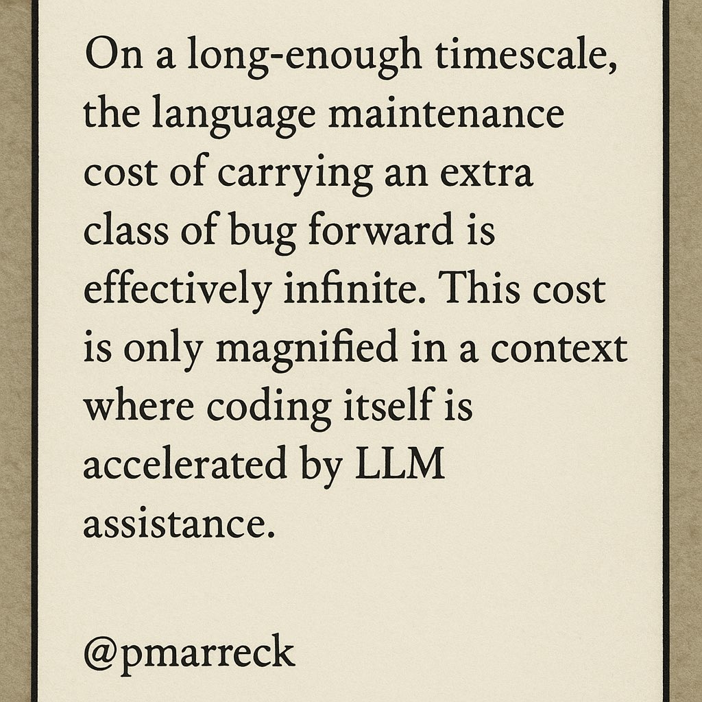 Functional and typed languages will end up benefiting hugely from LLM-accelerated coding. Why?