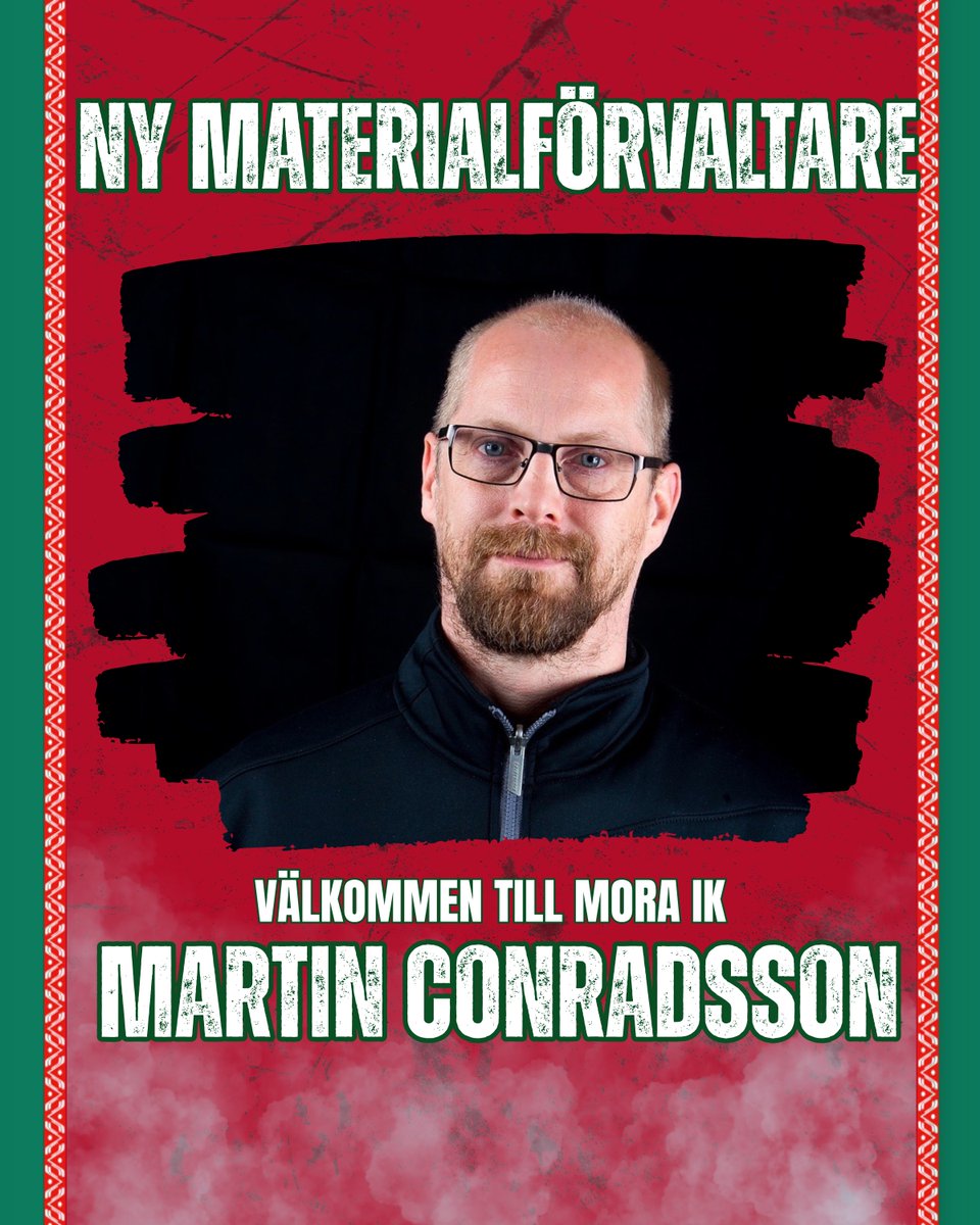 Vi välkomnar Martin Conradsson som ny materialförvaltare!

Läs mer på hemsidan: moraik.se