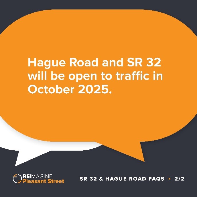 reimagineplsnt's tweet image. One question we’ve received about the Hague Road closure is how long it will last. We’ve answered that and more on our FAQ page. reimaginepleasantst.com/faqs