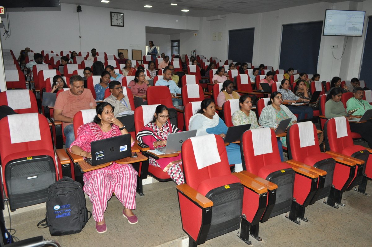 kstacademy's tweet image. 📊 Day 3 of KSTA’s FDP on “Data Analysis for Scientific Research”
🔹 Sessions by Dr. Boby John, ISI Bengaluru
✅ R Programming
✅ Data Visualization
✅ Descriptive &amp;amp; Inferential Stats
From code to conclusions — hands-on learning in full swing!
#KSTA #FDP #RStats #ScienceEducation