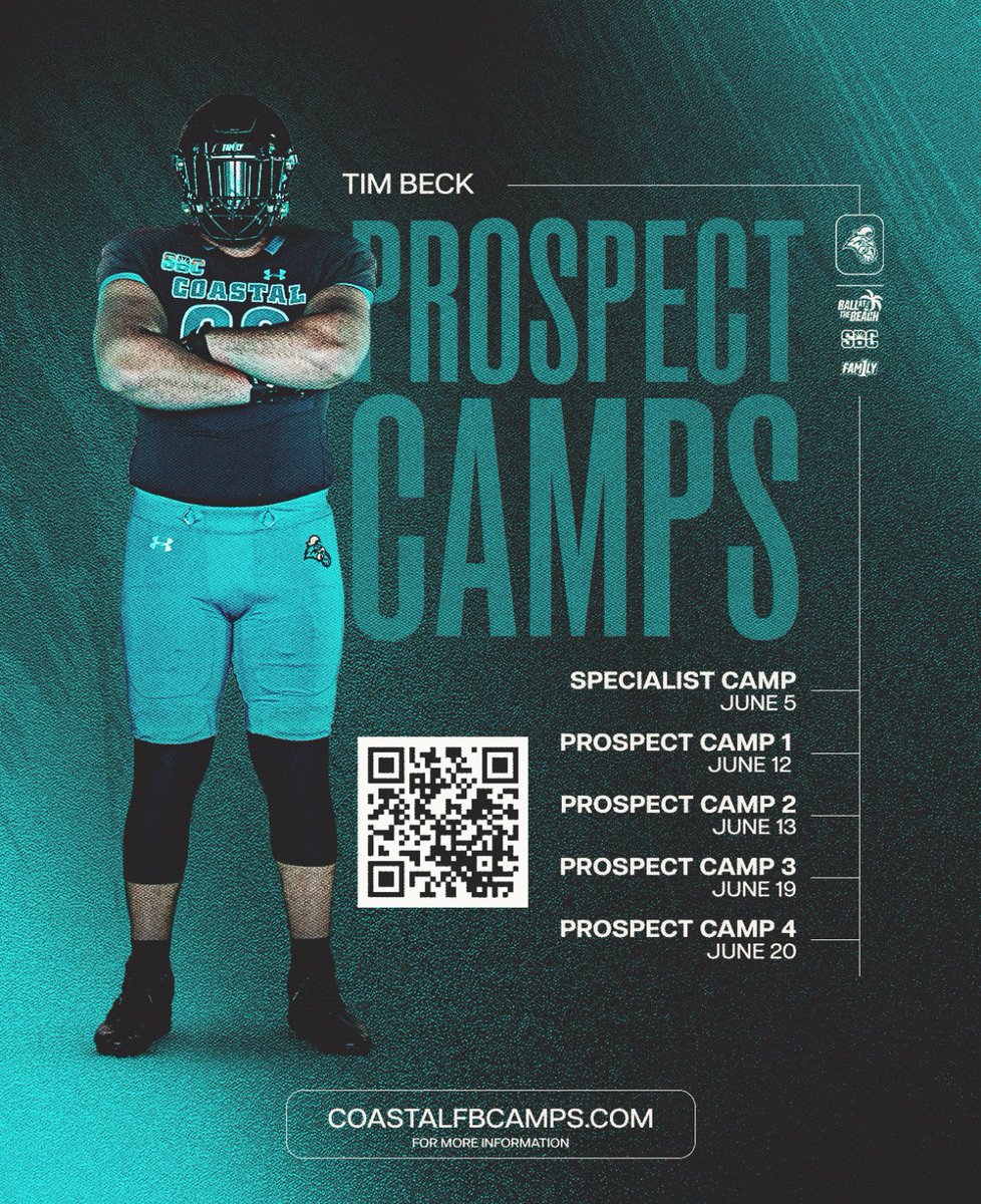 kevinjohnson15_'s tweet image. Can’t wait to be at @CoastalFootball prospect camp this Friday. @KyleWSteinhoff @SchillerWilson @CoachCParrott @Coachtimbeck