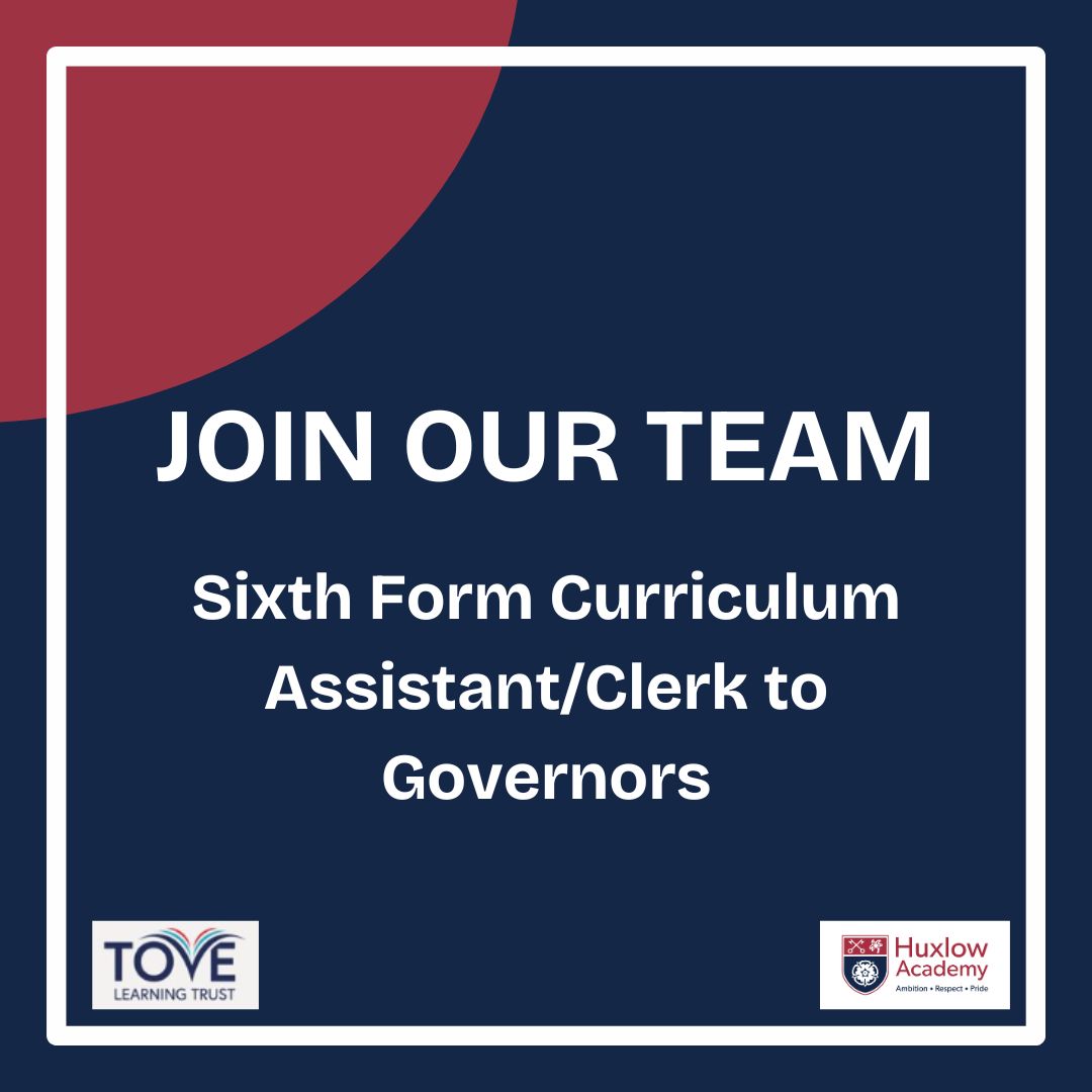 Join us as a Sixth Form Curriculum Assistant &amp; Clerk to Governors – support students, staff &amp; governance in a dynamic school environment.
huxlow.northants.sch.uk/assets/Documen…