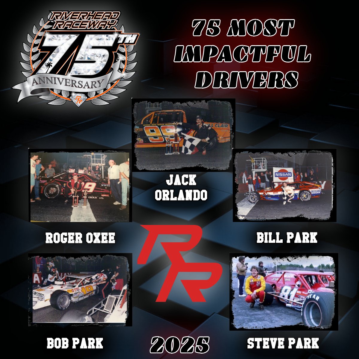 With today's introduction of the 75 Most Impactful Drivers, we reach #50!!!
 
Jack Orlando
Roger Oxee 
Bill Park
Bob Park
Steve Park