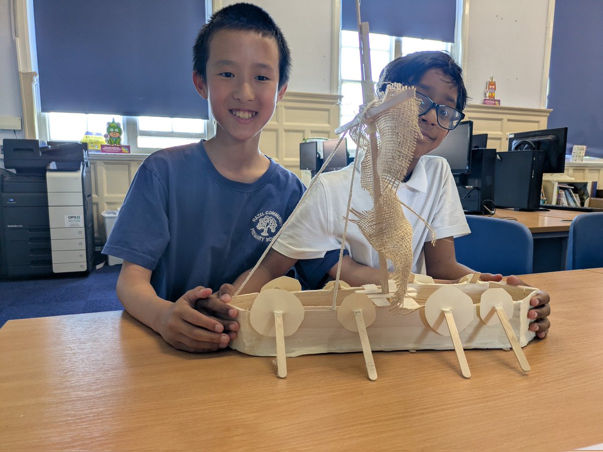 What an amazing day of Design Technology for year 5 <a href="/HazelSchool/">Hazel Community Primary School</a>  They worked incredibly hard to build their longships and the end results are fantastic! <a href="/MrsTonksHCPS1/">Mrs Tonks</a>