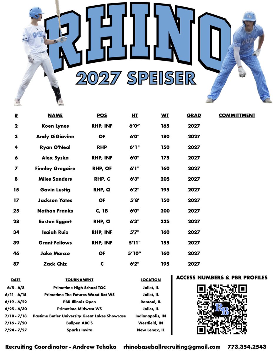 🚨🚨 🚨🚨 🚨🚨 🚨🚨 🚨🚨 🚨🚨
SCHEDULE/ROTATION/ROSTER
🚨🚨 🚨🚨 🚨🚨 🚨🚨 🚨🚨 🚨🚨

                       ‘27 Speiser
                  PBR Illinois Open
            
                   📍Rantoul, IL📍