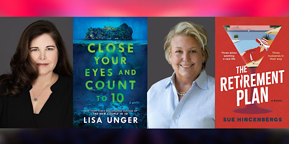 HarperCollinsCa (@harpercollinsca) on Twitter photo .<a href="/suehincenbergs/">Sue Hincenbergs</a>, author of #TheRetirementPlan, and <a href="/lisaunger/">Lisa Unger</a>, author of #CloseYourEyesAndCountTo10, will be at <a href="/KitchLibrary/">Kitchener Public Library</a> on June 26 @ 7 PM ET to discuss their thrilling novels! For more details: bit.ly/4jT84P9 .<a href="/suehincenbergs/">Sue Hincenbergs</a>, author of #TheRetirementPlan, and <a href="/lisaunger/">Lisa Unger</a>, author of #CloseYourEyesAndCountTo10, will be at <a href="/KitchLibrary/">Kitchener Public Library</a> on June 26 @ 7 PM ET to discuss their thrilling novels! For more details: bit.ly/4jT84P9