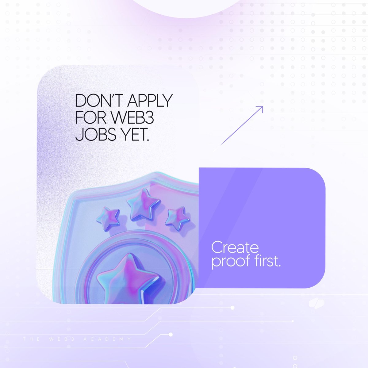 Don’t apply for Web3 jobs yet.

Not until you’ve created proof that you know what you’re doing.

Here’s the hard truth:
Most job applications get ignored.
Cold DMs get skipped.
Even your resume doesn’t matter much here.

But proof of work? That gets noticed.

📌 One helpful tweet