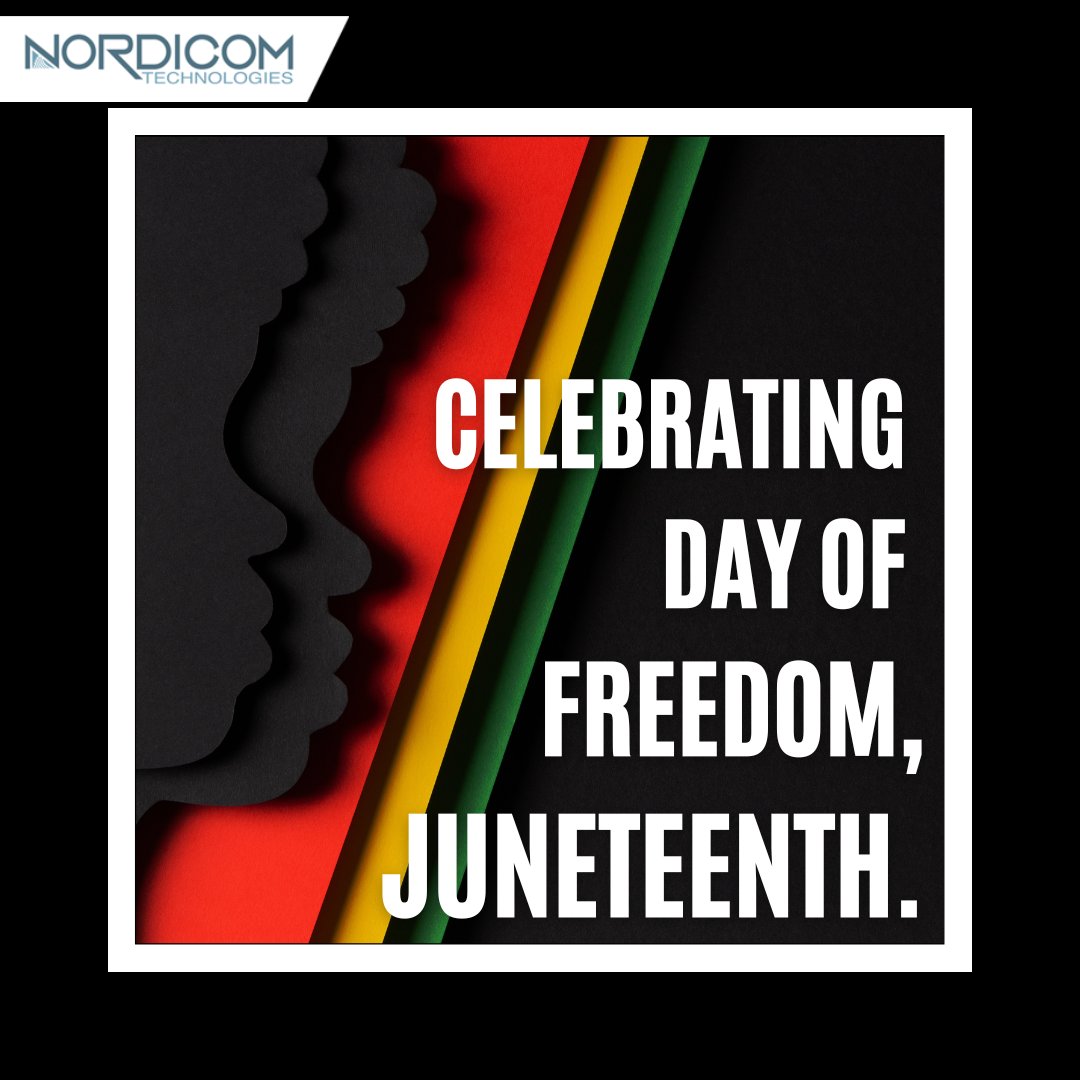 nordicomtech's tweet photo. Today, we honor Juneteenth. A day that commemorates freedom, resilience, and the ongoing journey toward equality. 

Let us continue to stand together in building a future where every voice is heard and valued. https://t.co/zpgFigj9Ml