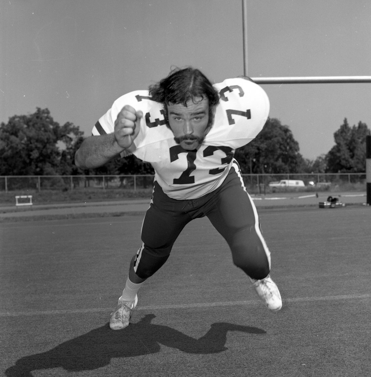 #tbt to this mountain of a Saluki Football player in 1974. Can anyone name tell us his name? #SIUAlumni #SIU #SalukiForLife #ThrowbackThursday
