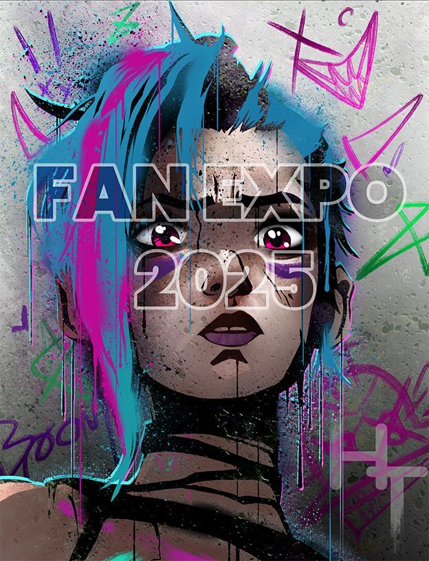 Jinx is complete!

Come witness the whole set at patreon.com/huetwoart or better yet come get one at FANEXPO2025 in Toronto this August!

#patreonartist #arcane #jinx #graffiti #huetwoart #fanexpo2025
