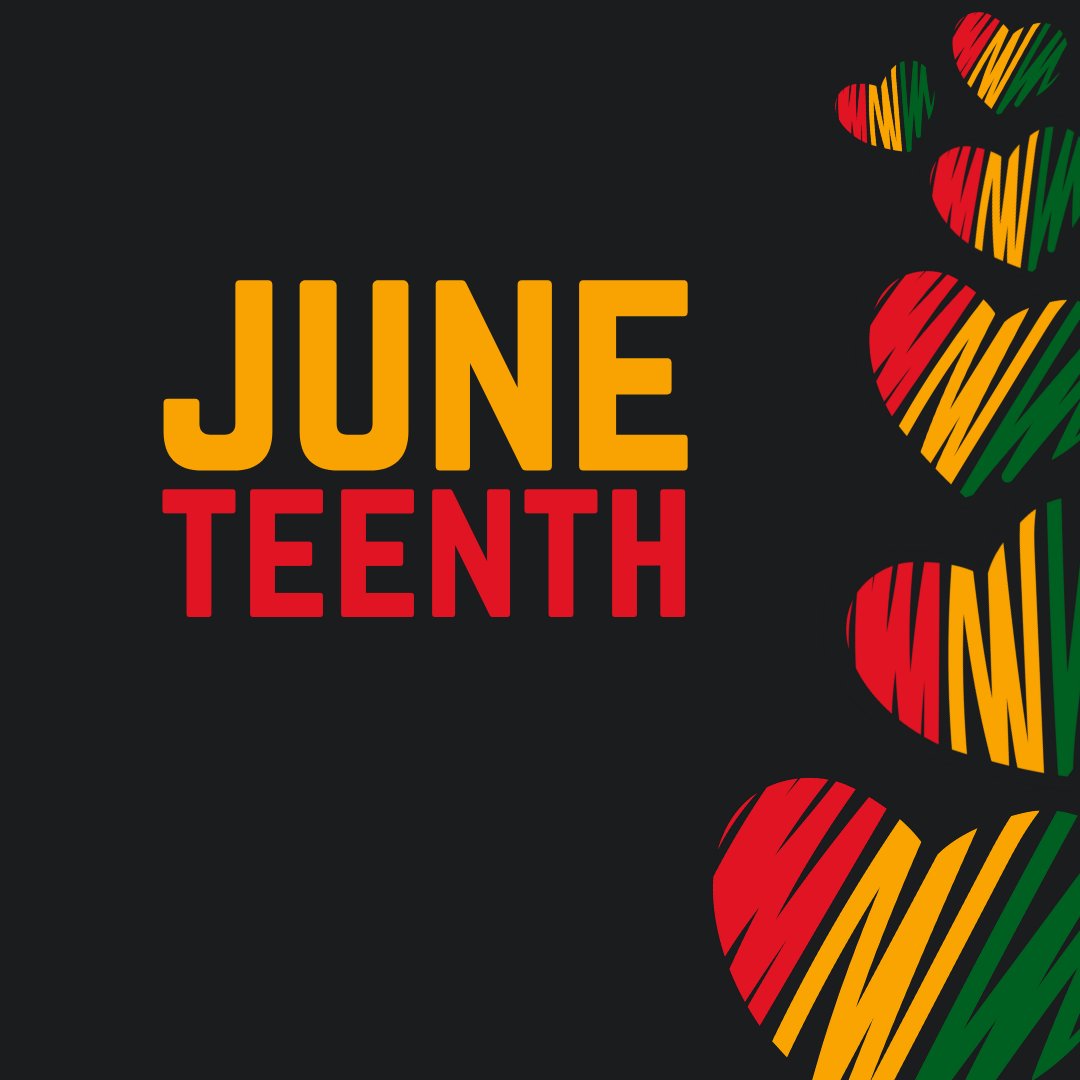 Honoring freedom and resilience . 

ICT is closed today in observance of #Juneteenth.