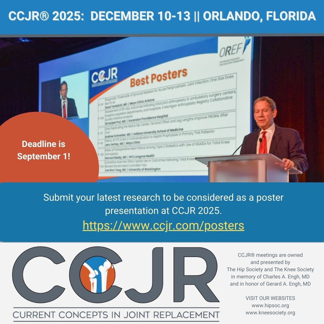 #Residents, #fellows, recent graduates:  submit your best #research to be considered for #poster presentation at #CCJR2025! ccjr.com/posters