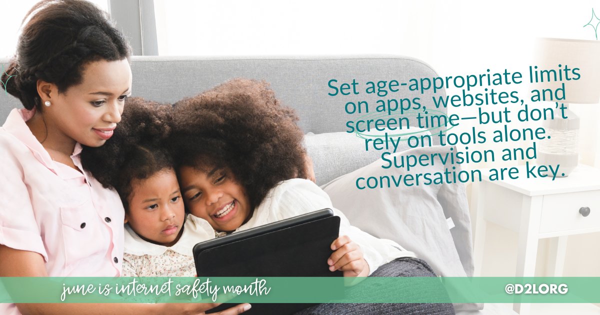 Darkness2Light's tweet image. Safety starts with connection. 💬 Limits on apps and screen time help, but tech tools aren’t enough.
Tip: Talk regularly with kids about what they’re doing online, who they’re connecting with, and how they feel.
#InternetSafetyMonth