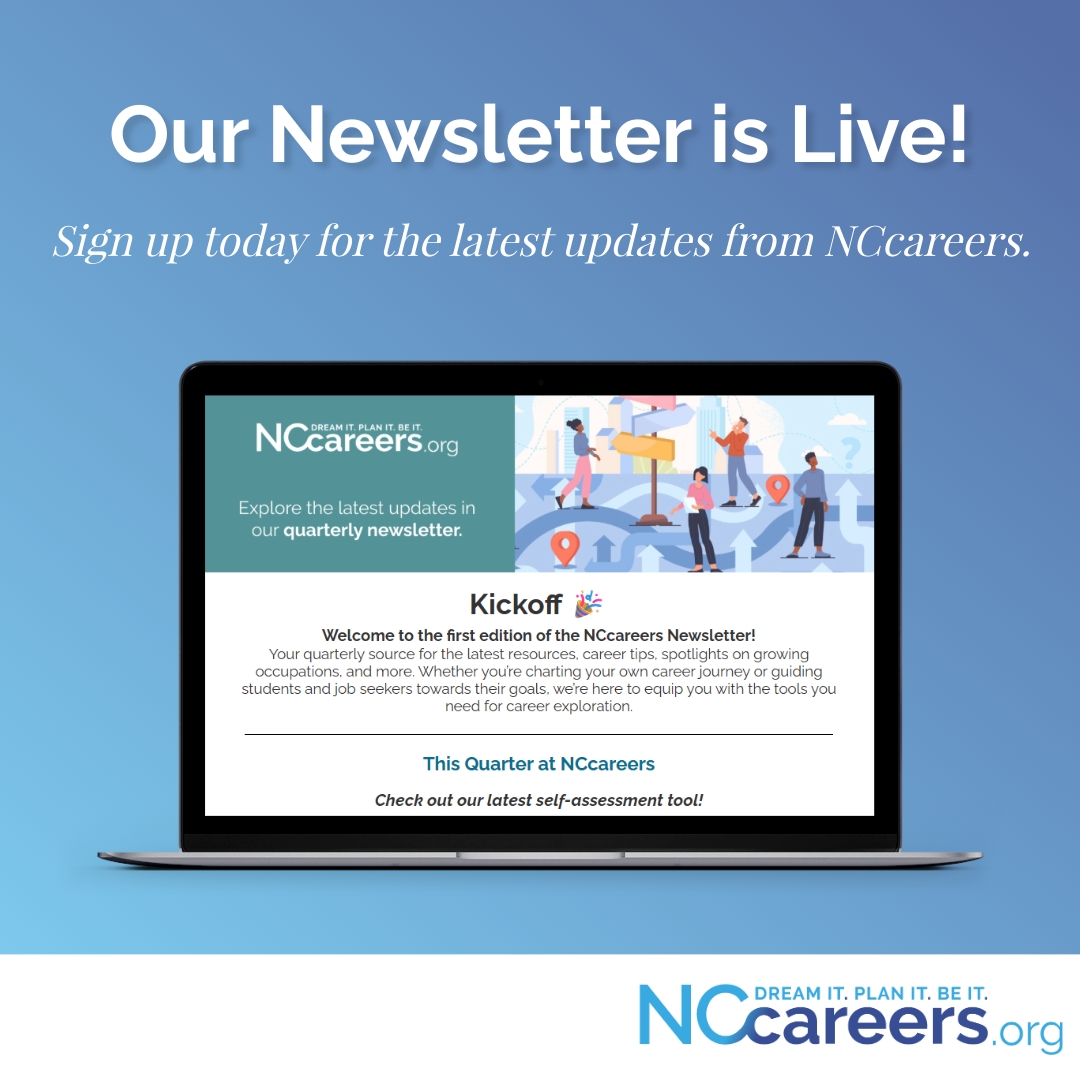 #ICYMI: Our first NCcareers newsletter is out! 🎉 Explore expert #career tips, updates from NCcareers, valuable resources, and more! 

Read our latest edition: icont.ac/513dj

Sign up to get future newsletters delivered straight to your inbox: ow.ly/7Oit50Wbb8N