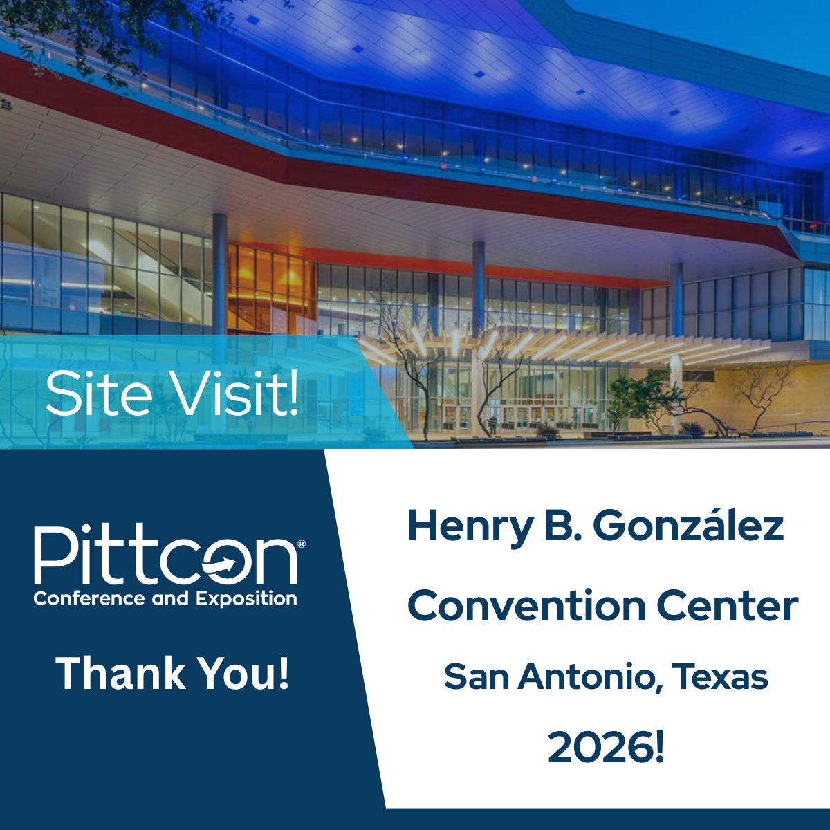 Pittcon team is heading to the Henry B. González Convention Center for a site visit as we gear up for #Pittcon2026 in San Antonio!🎉We’re thrilled to be working with Freeman and so many great partners to bring this event to life. Stay tuned!👀 
#SanAntonio #ScienceConference