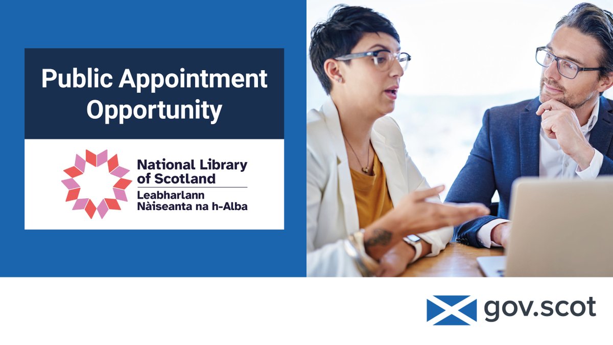 Public Appointments (@scotpublicappts) on Twitter photo Passionate about Scotland’s literary and cultural heritage?
📢 The National Library of Scotland is seeking a new Chair to help expand access and engagement with its vast and diverse collections.
Apply here: ow.ly/wwfQ50W7KVG
<a href="/natlibscot/">National Library of Scotland</a> #PublicAppointments Passionate about Scotland’s literary and cultural heritage?
📢 The National Library of Scotland is seeking a new Chair to help expand access and engagement with its vast and diverse collections.
Apply here: ow.ly/wwfQ50W7KVG
<a href="/natlibscot/">National Library of Scotland</a> #PublicAppointments