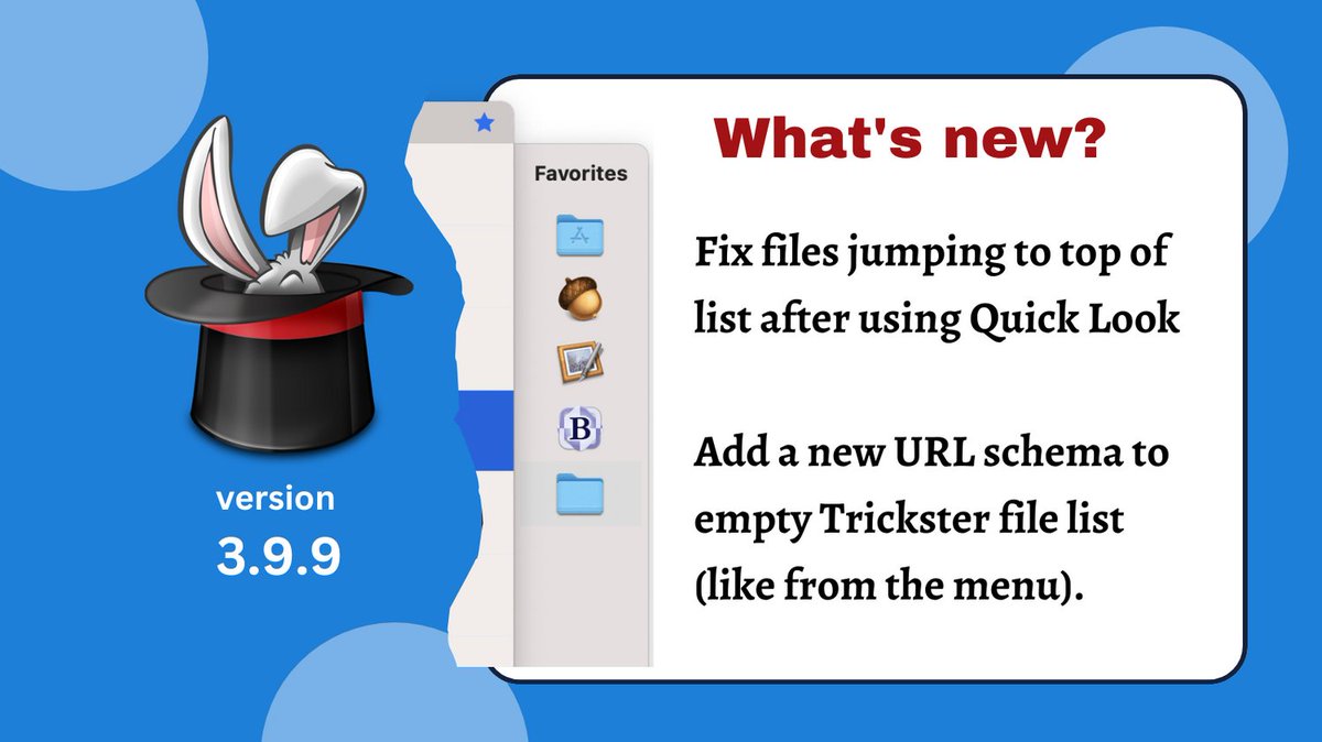 Trickster version 3.9.9 is now available.