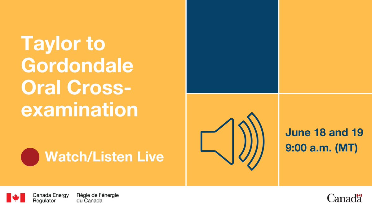 Today is day 2 of oral cross-examination for the Pouce Coupé Taylor to Gordondale pipeline application. Watch or listen live through our website: ow.ly/1seY50WcjQZ