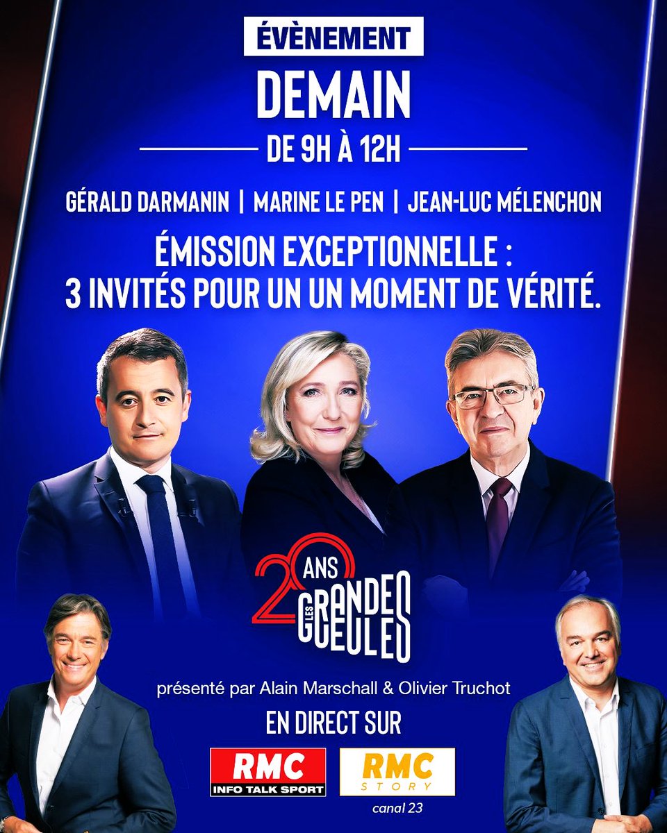 À demain 😎
<a href="/RMCInfo/">RMC</a> <a href="/RMCStory/">RMC Story</a> 
<a href="/GG_RMC/">Les Grandes Gueules</a>