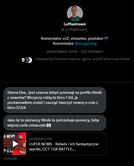 dex (@77dex_) on Twitter photo czemu ludzie do mnie czasami piszą zebym cos wypromowal albo podbil zasiegi jak moje czasy swietnosci na twitterze minely juz dawno
a co do tego filmiku <a href="/_Luffastream_/">Luffastream</a> to obejrzyjcie sobie jak chcecie czemu ludzie do mnie czasami piszą zebym cos wypromowal albo podbil zasiegi jak moje czasy swietnosci na twitterze minely juz dawno
a co do tego filmiku <a href="/_Luffastream_/">Luffastream</a> to obejrzyjcie sobie jak chcecie