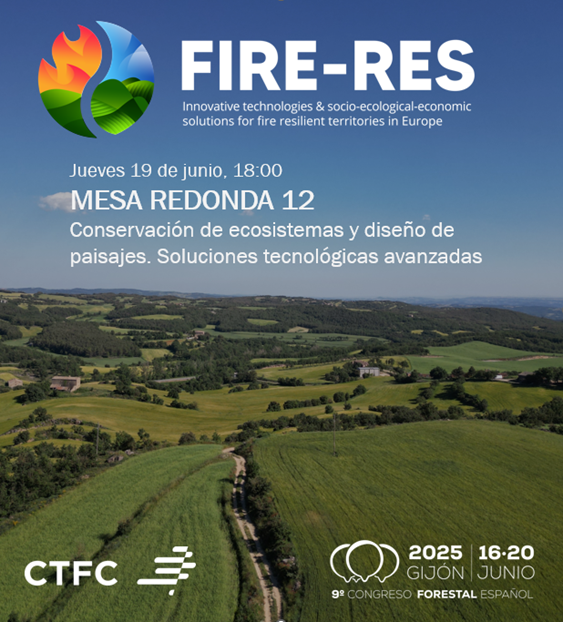 ctforestal's tweet photo. 🌲#CTFC9CFE
El fuego es destructivo, pero contemplando todas sus dimensiones podemos maximizar sus beneficios🔥
Hoy, @FIRERESProject está en #9CFE hablando de:
✅ Paisajes resilientes
✅ Conservación de ecosistemas
✅ Herramientas para la toma de decisiones
✅ Tecnologías https://t.co/Mxupi5srwJ