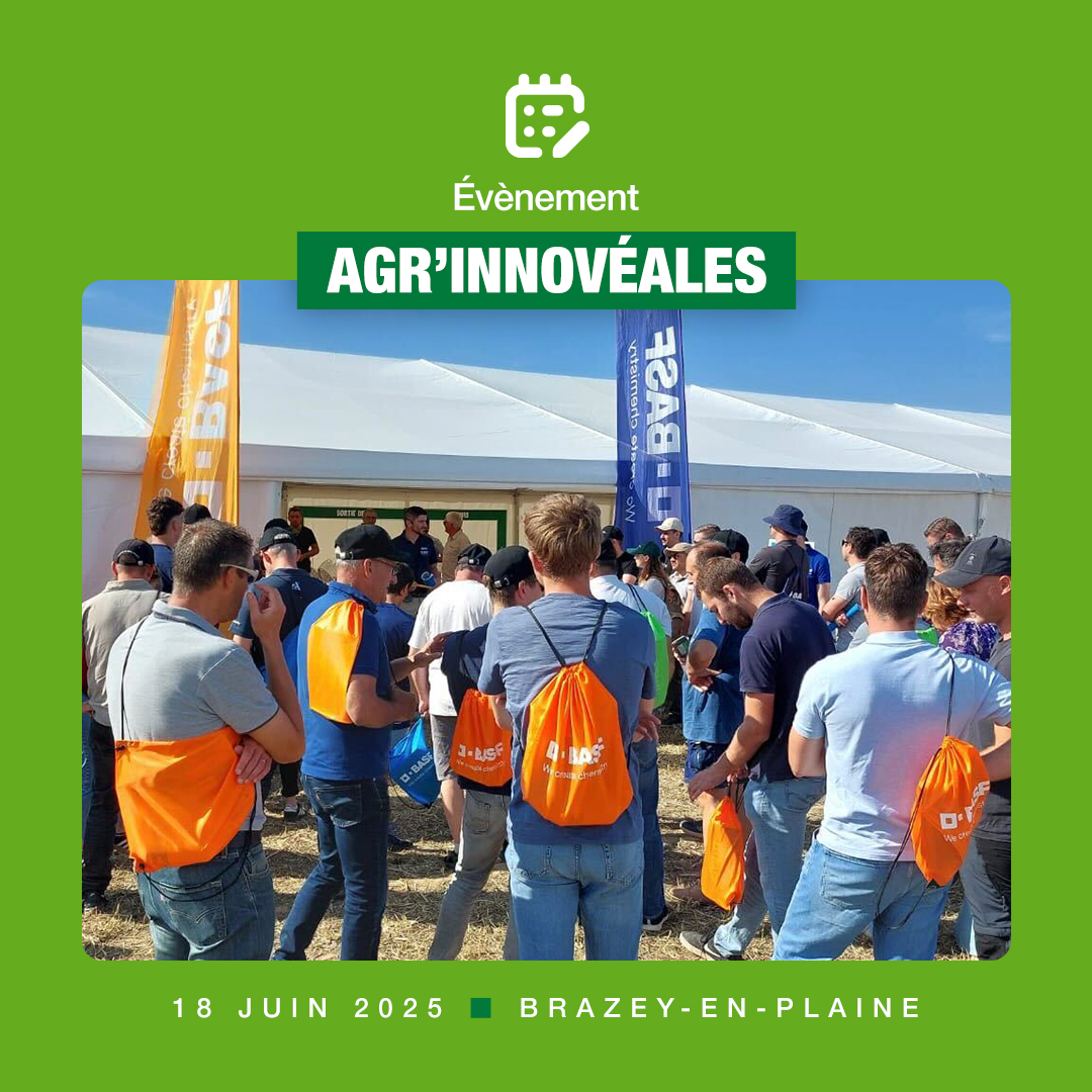 [LIVE]

Clap de fin pour les Agr’Innovéales à Brazey-en-Plaine (21) ! 🌾

Pendant deux jours, plus de 235 partenaires sont venus découvrir nos innovations en conditions réelles et échanger avec nos équipes sur les grands enjeux de la protection des cultures d’aujourd’hui et de