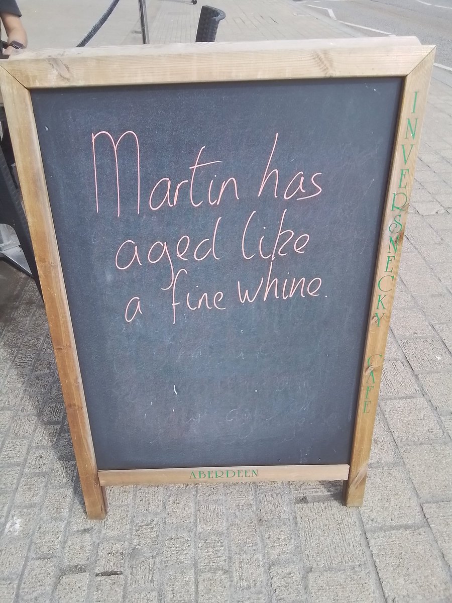 Mr_Inversnecky's tweet photo. At least he's got a rosรฉ complexion! Keeping it real. #inversnecky #Aberdeen #AberdeenBeach #InversneckyCafe #age #Martin #LunchPun #ThursdayFunny https://t.co/xCZ9e1dPLz