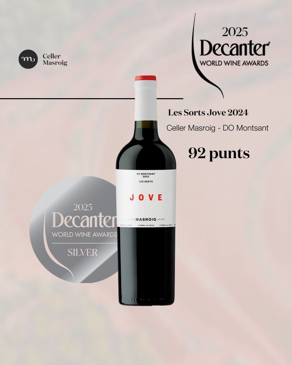 🥇 Solà Fred 2024, Medalla d’Or als @decanter!
🥈 Pinyeres, Les Sorts Sycar i Jove 2022 – Plata
🥉 Pinyeres Blanc 2024 – Bronze
Molt contents i agraïts pel reconeixement! 🙌🍷
#Decanter2025 #CellerMasroig