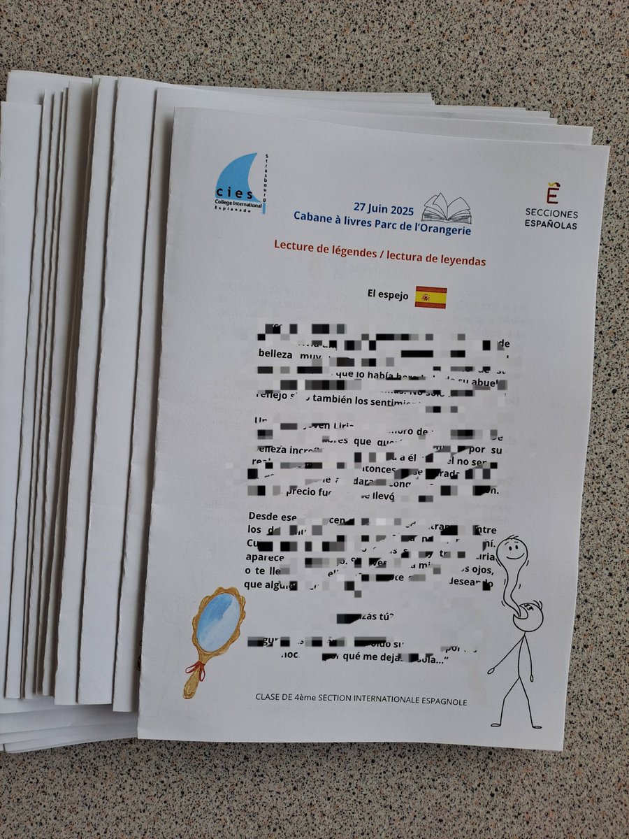 Sección Internacional Española de Estrasburgo (@sestrasburgo) on Twitter photo Les esperamos el 27 de junio a las 18h en la Cabane à livres de l'Orangerie para escuchar las leyendas creadas y dramatizada por el alumnado de 4ème. ¡Ya tenemos los dípticos hechos! <a href="/EducationESP/">Éducation Ambassade d'Espagne</a> <a href="/strasbourg/">Strasbourg.eu</a> #actividadcomplementaria Les esperamos el 27 de junio a las 18h en la Cabane à livres de l'Orangerie para escuchar las leyendas creadas y dramatizada por el alumnado de 4ème. ¡Ya tenemos los dípticos hechos! <a href="/EducationESP/">Éducation Ambassade d'Espagne</a> <a href="/strasbourg/">Strasbourg.eu</a> #actividadcomplementaria