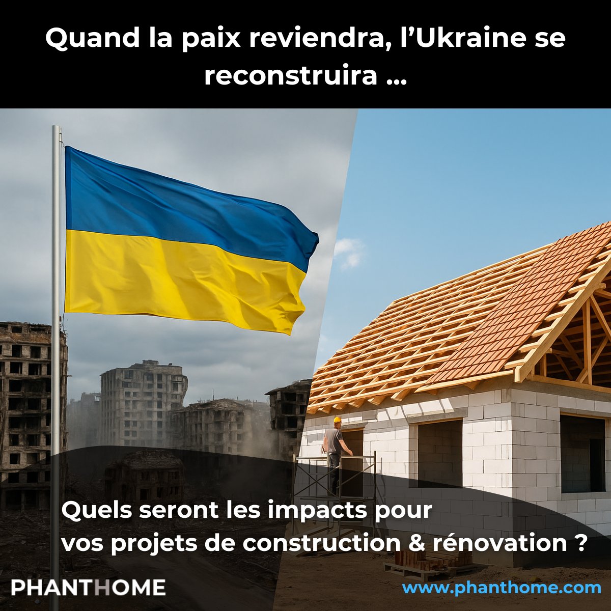 🏗️ Reconstruction de l’#Ukraine : un immense chantier…

Mais aussi des risques pour les #coûts de construction et de rénovation en 🇫🇷.

📈 Hausse des prix, tensions sur les matériaux…

👉 On décrypte dans notre dernier article : phanthome.com/couts-construc…

#Immobilier #PhantHome
