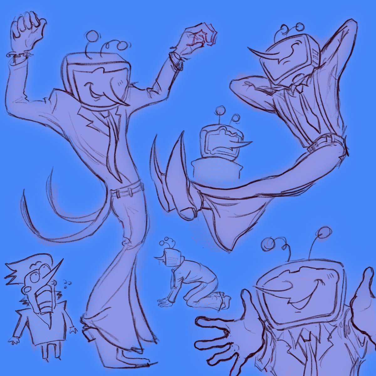 sangoooume's tweet image. he is too funny to draw #DELTARUNE